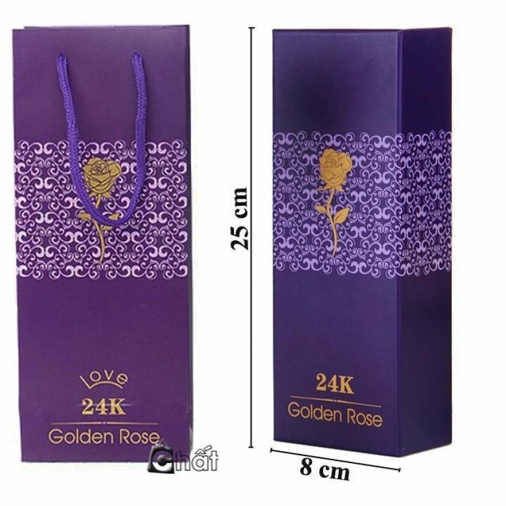 Quà Valentine - Đóa hoa hồng 3D kèm đế Love