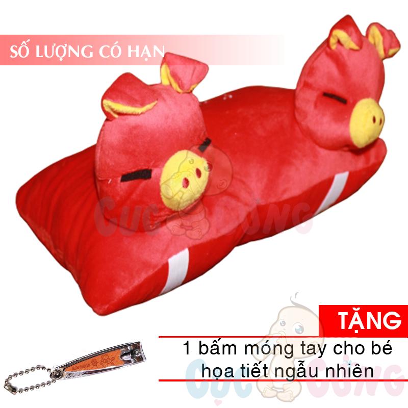 Gối đi xe máy 2 đầu (nhiều hình) Tặng 1 cắt móng tay họa tiết ngẫu nhiên - goi di xe may cho be