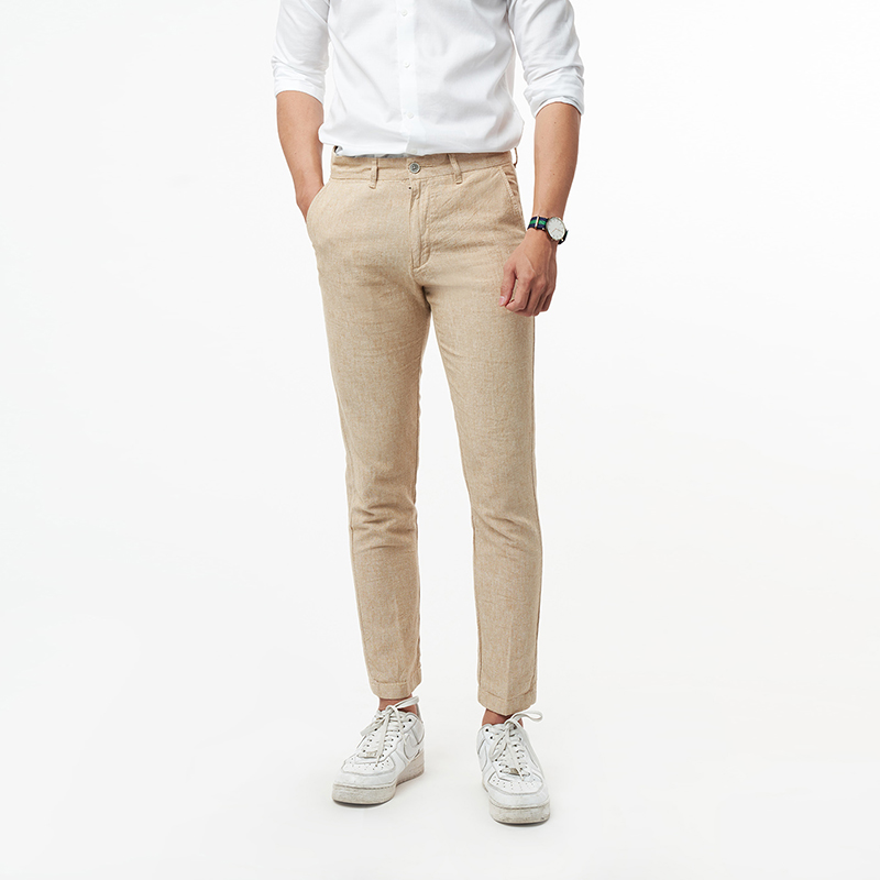 Ninomaxx limited edition quần linen nam dài 2203058