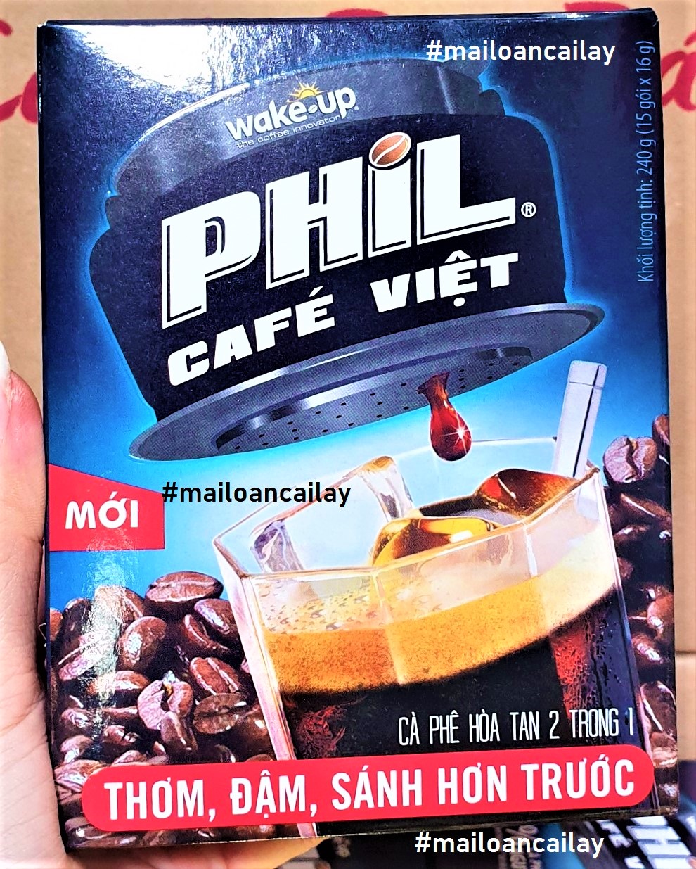 CÀ PHÊ HOÀ TAN WAKE-UP PHIL CAFE VIỆT 240G (15 gói x 15g )