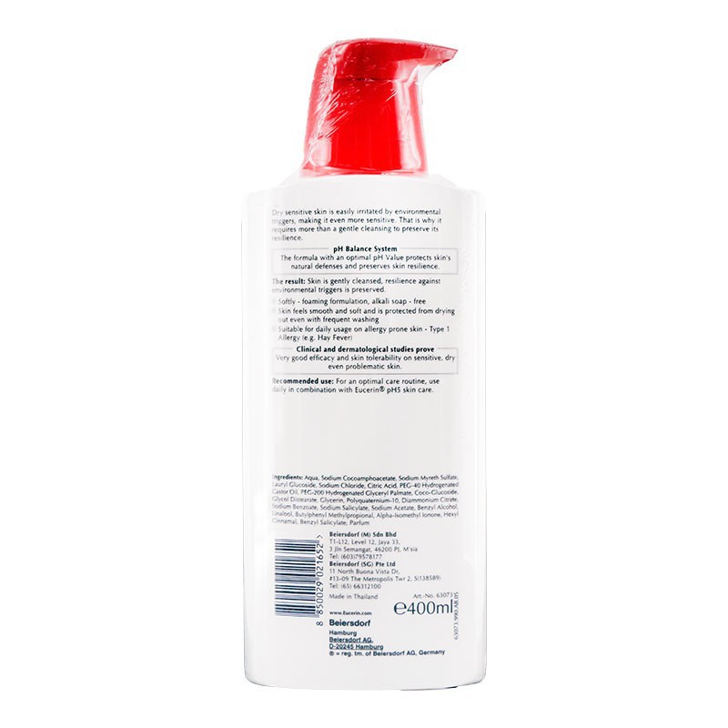 Sữa Tắm Và Rửa Mặt Dành Cho Da Nhạy Cảm Eucerin pH5 400ml
