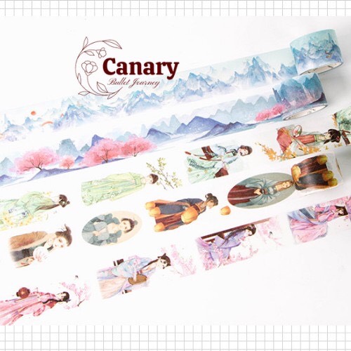 Washi tape phong cảnh cổ trang Canarystore54