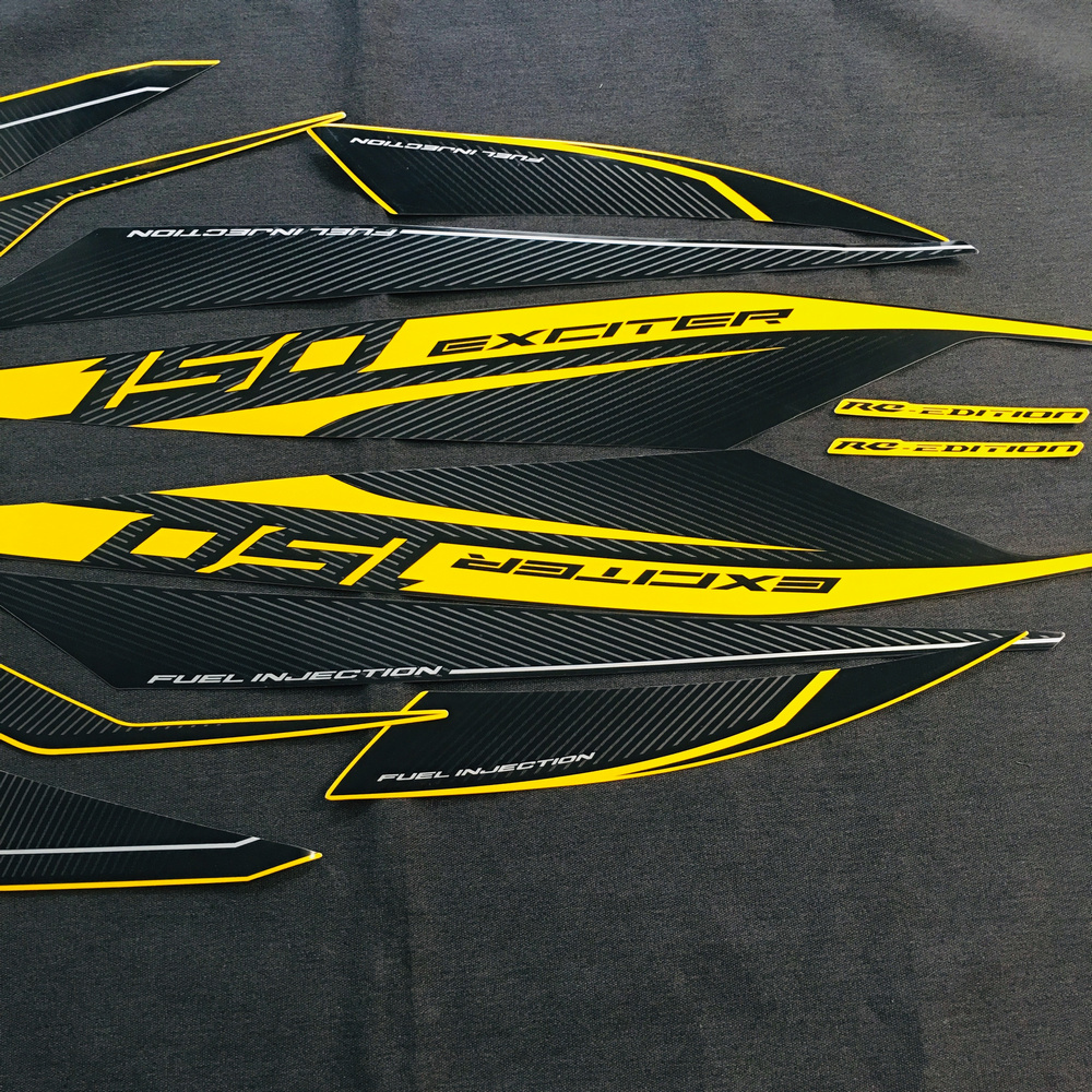 [CHUYÊN TEM EXCITER] TEM RỜI DÁN XE EXCITER 150CC ĐỜI 2017 3 LỚP CAO CẤP FULL XE (MÀU VÀNG)