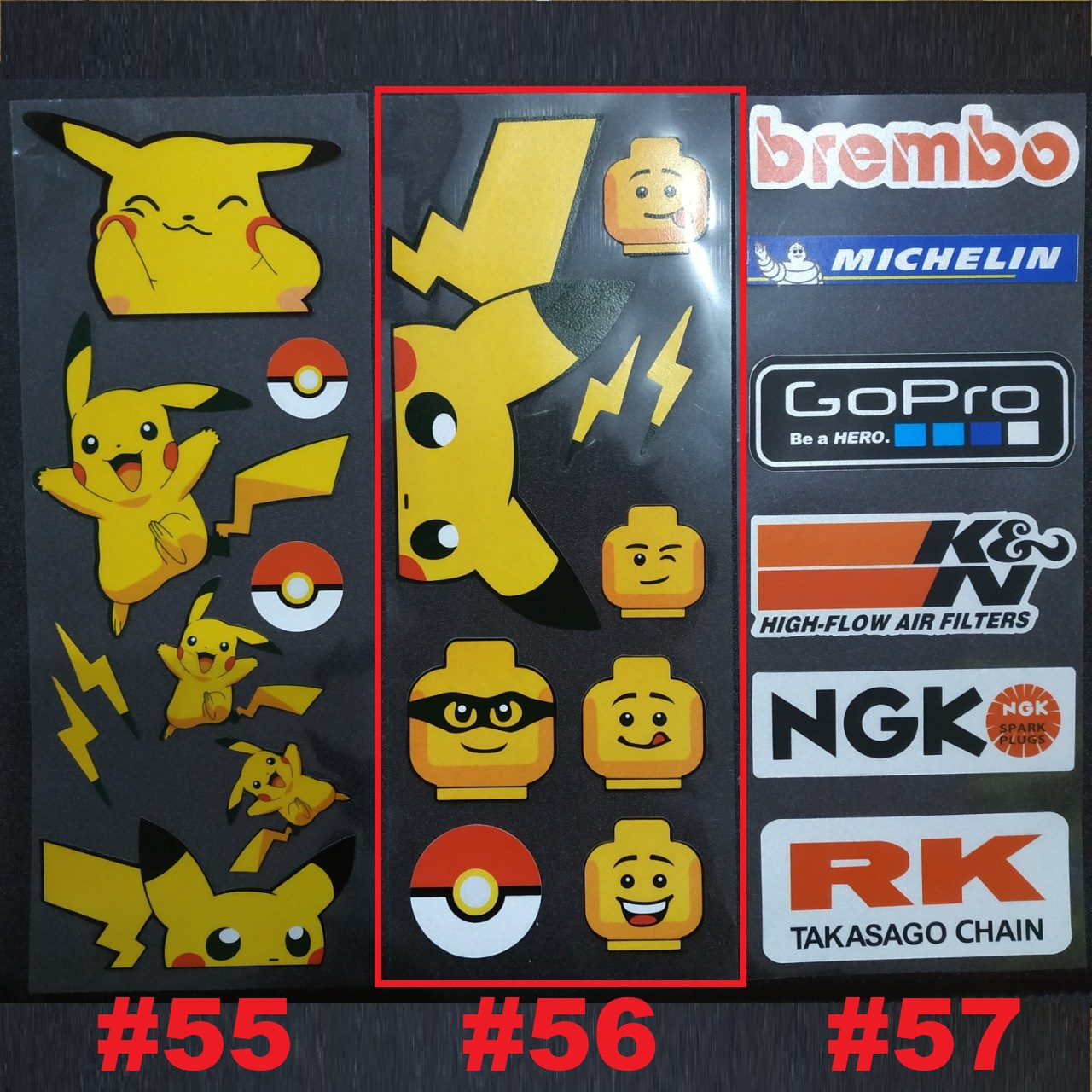 [P3]Tem dán xe vỉ 6 sticker full logo chống thấm nước