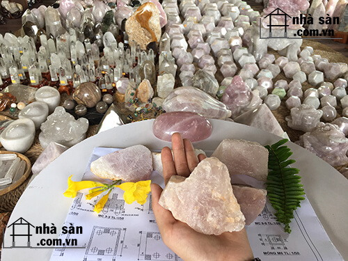 Chặn Giấy Đá Thạch Anh Hồng, Thô