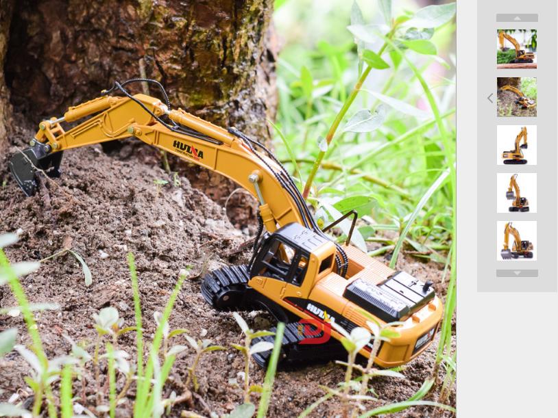 Mô hình xe máy xúc Huina đồ chơi máy xúc