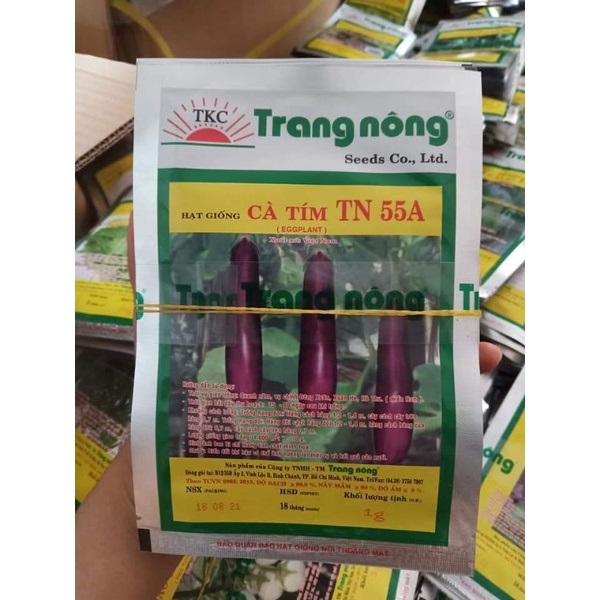 HẠT GIỐNG CÀ TÍM Trang Nông 1gram