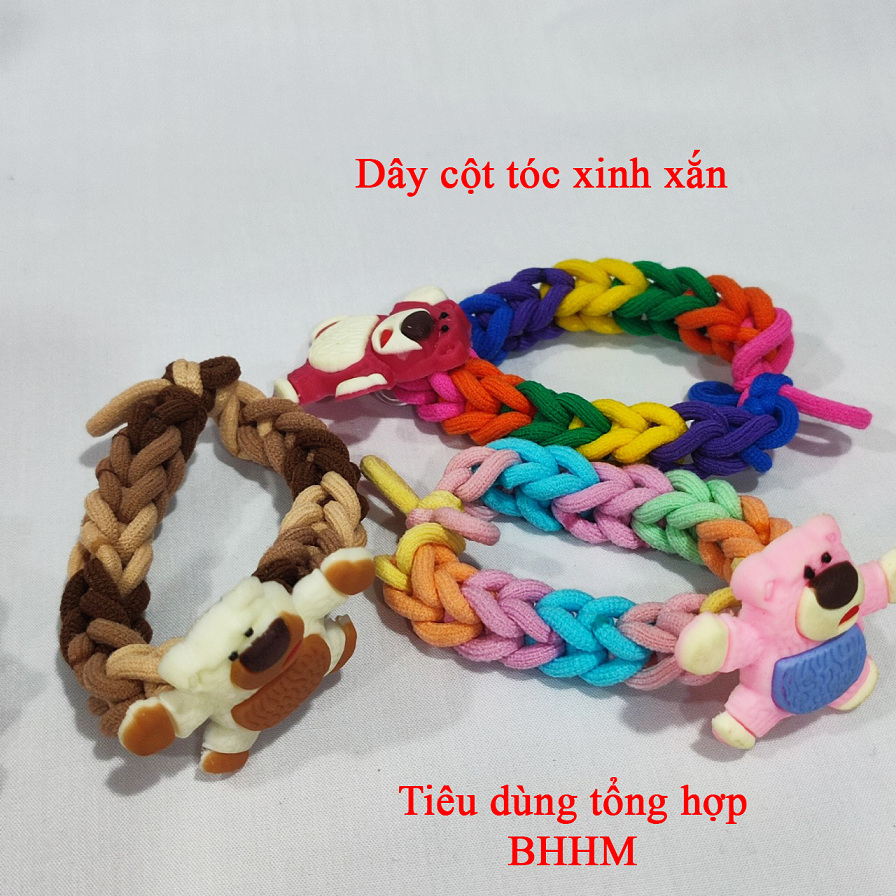 1 dây cột tóc - dây buộc tóc gấu xinh xắn đủ màu sắc.