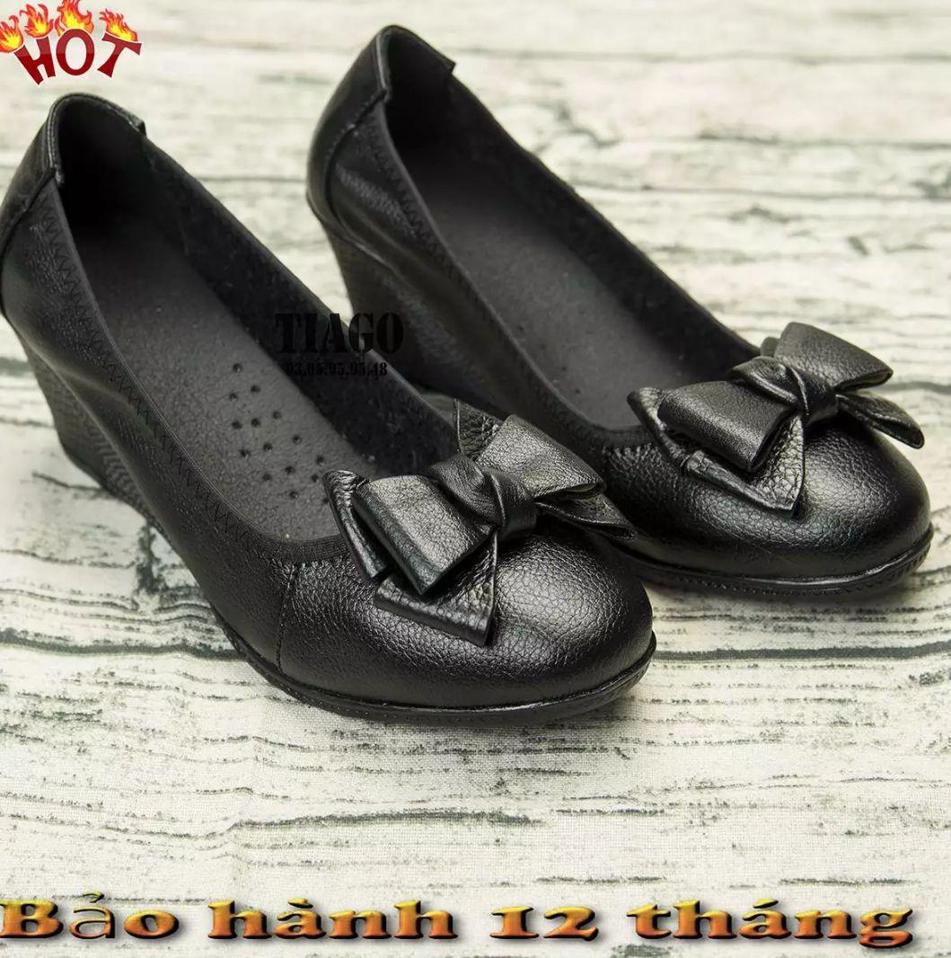 giầy cao gót chun đế xuồng nữ da mềm ôm chân.