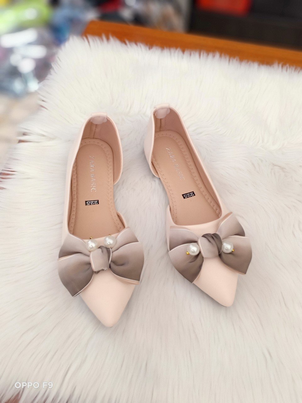GIÀY BÚP BÊ NỮ HỞ EO PHỐI NƠ