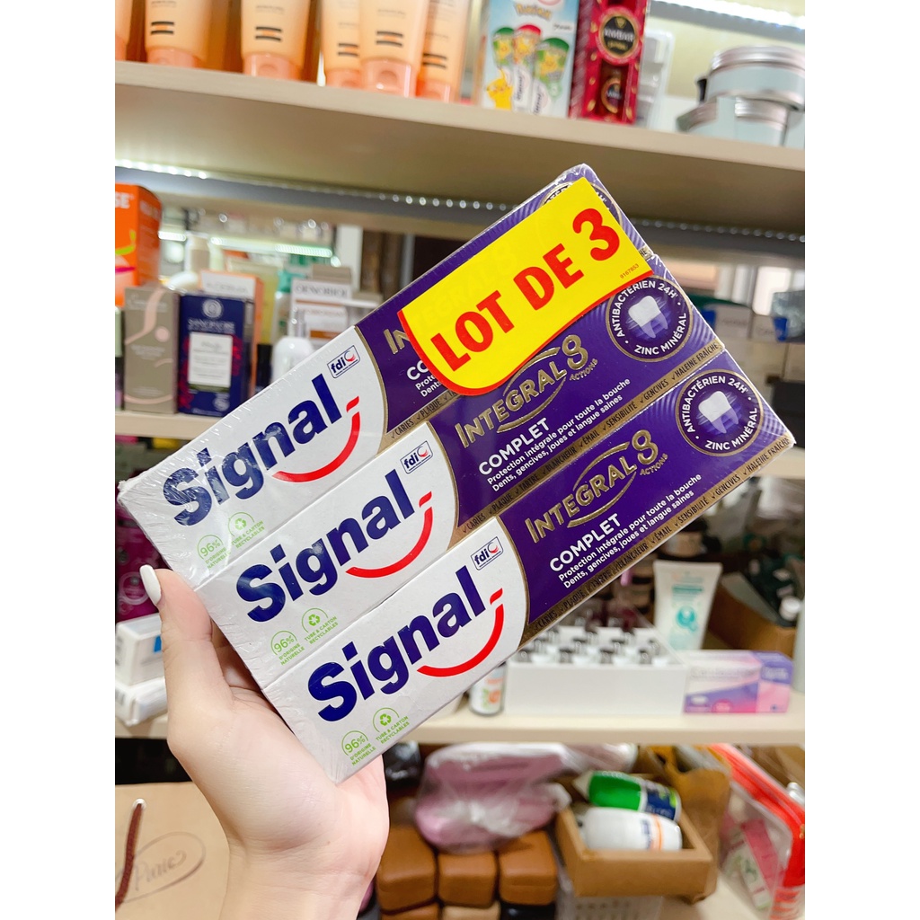 [Nội địa Pháp] Kem đánh răng SIGNAL Integral 8 tuýp 75ml