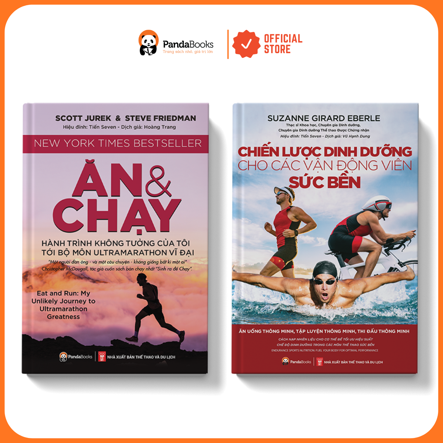 Sách - Combo 2 cuốn Ăn và chạy + Chiến lược dinh dưỡng cho các vận động viên sức bền