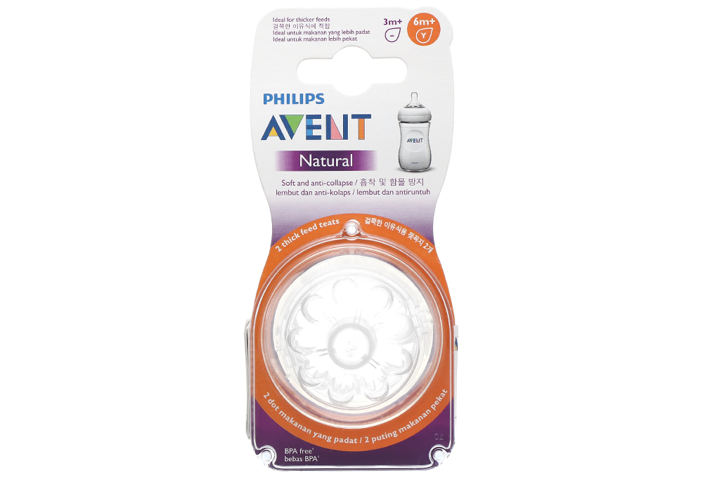 Núm bình Avent cổ rộng mô phỏng ti mẹ  Núm ti Avent Natural bản cũ Núm bình Avent bản mới 125ml 260ml 330ml