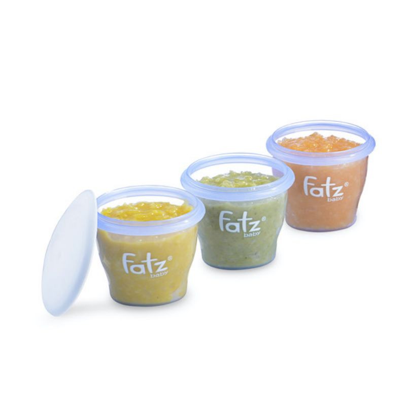 (Thái Lan) cốc trữ thức ăn dặm (Bộ 3 cốc) 85 ML Fatzbaby FB0010N
