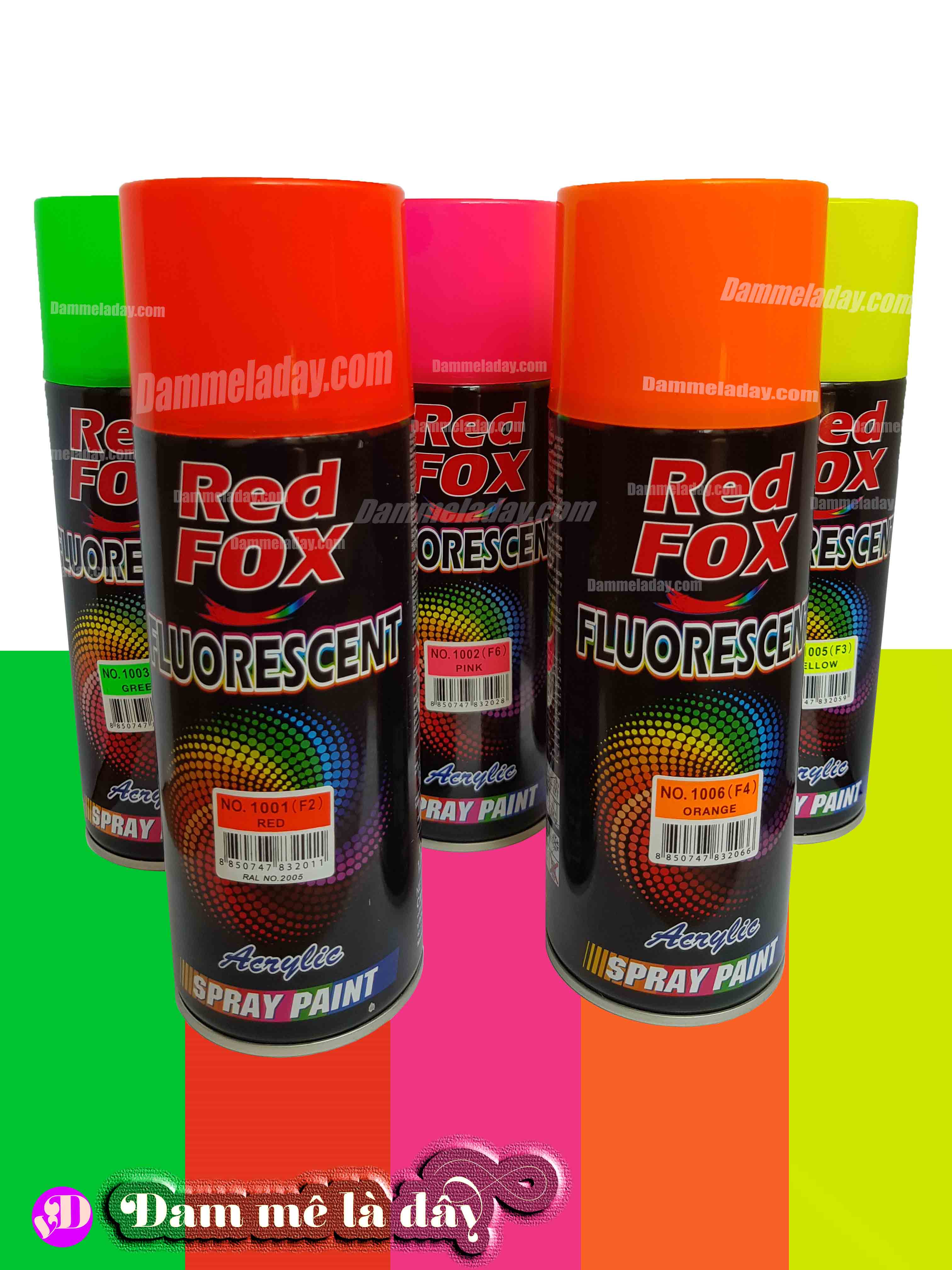 Sơn xịt Redfox Thái Lan đủ màu dung tích 400ml