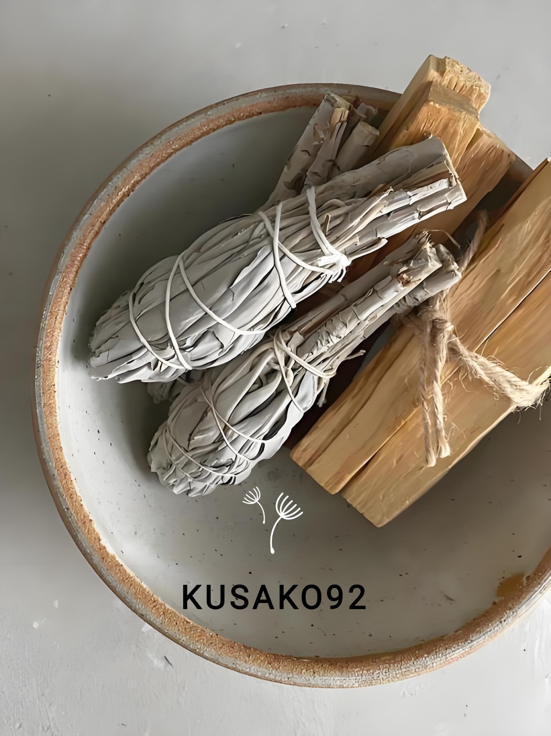 (Sỉ và Lẻ) Bó Xô Thơm Trắng/ White Sage/ Lá Sage Thanh Tẩy Không Gian Kusako92 (chuẩn Nam California)