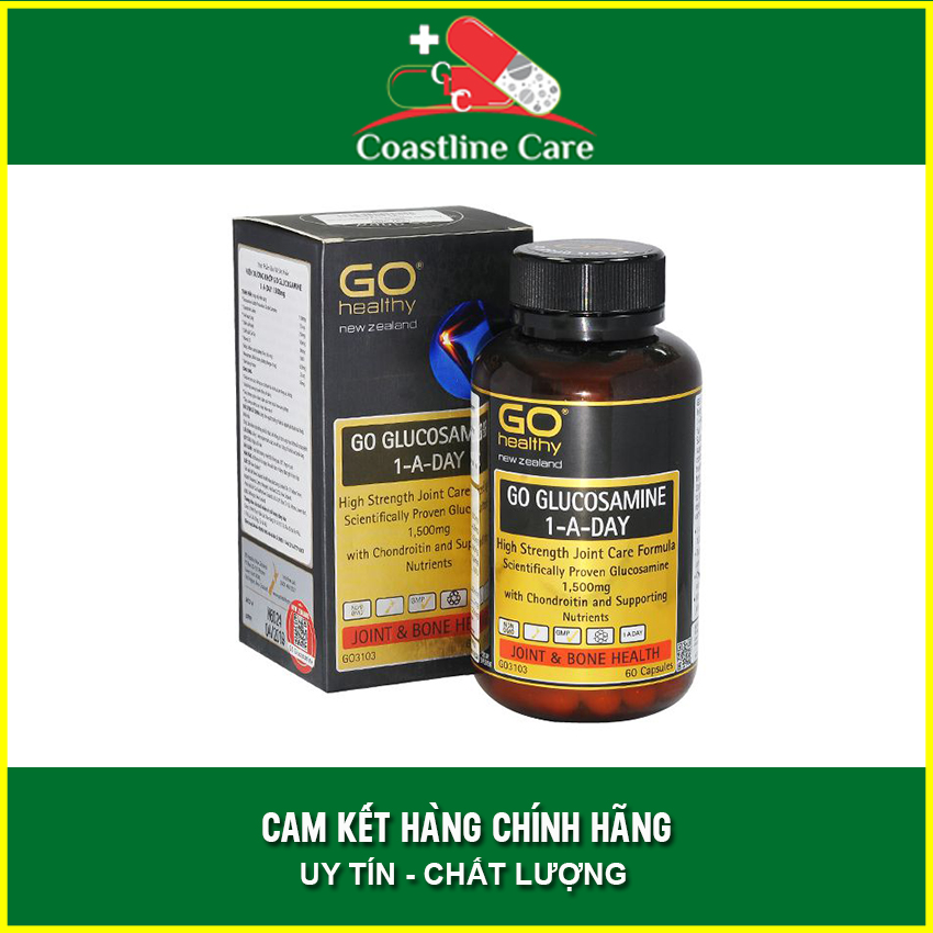 [HCM]GO Glucosamine 1-A-Day Hộp 60 Viên - Viên uống xương khớp chắc khỏe xương hết thoái hóa khớp - Coastlinecare Pharmacy