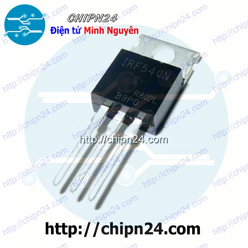[2 con] (KT1) Mosfet IRF540 TO-220 33A 100V Kênh N (IRF540N F540 540)