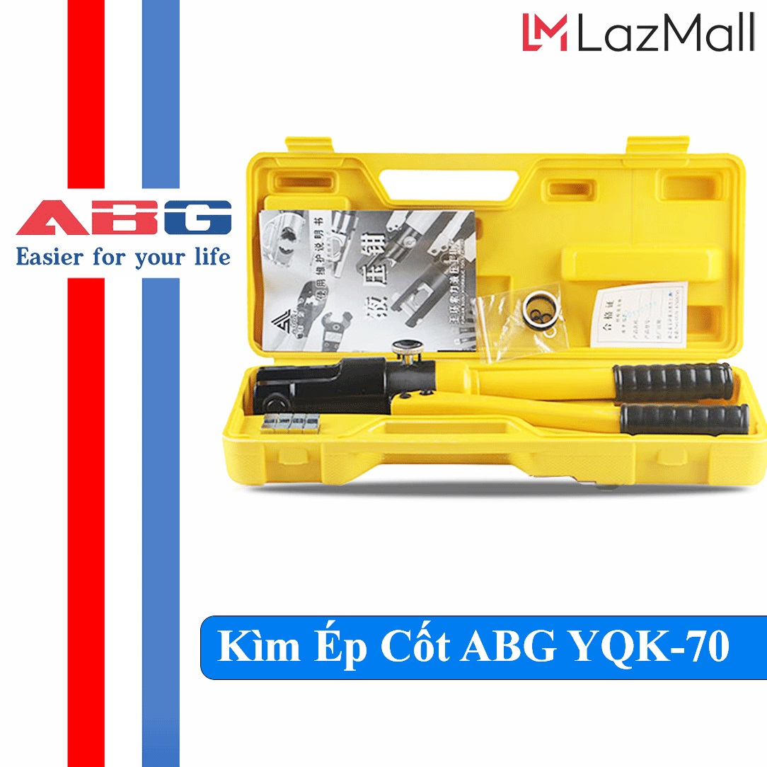Kìm Ép Cốt Thủy Lực ABG YQK-70 Kìm Bấm Cos Dây Cáp (Giao Màu Ngẫu Nhiên)