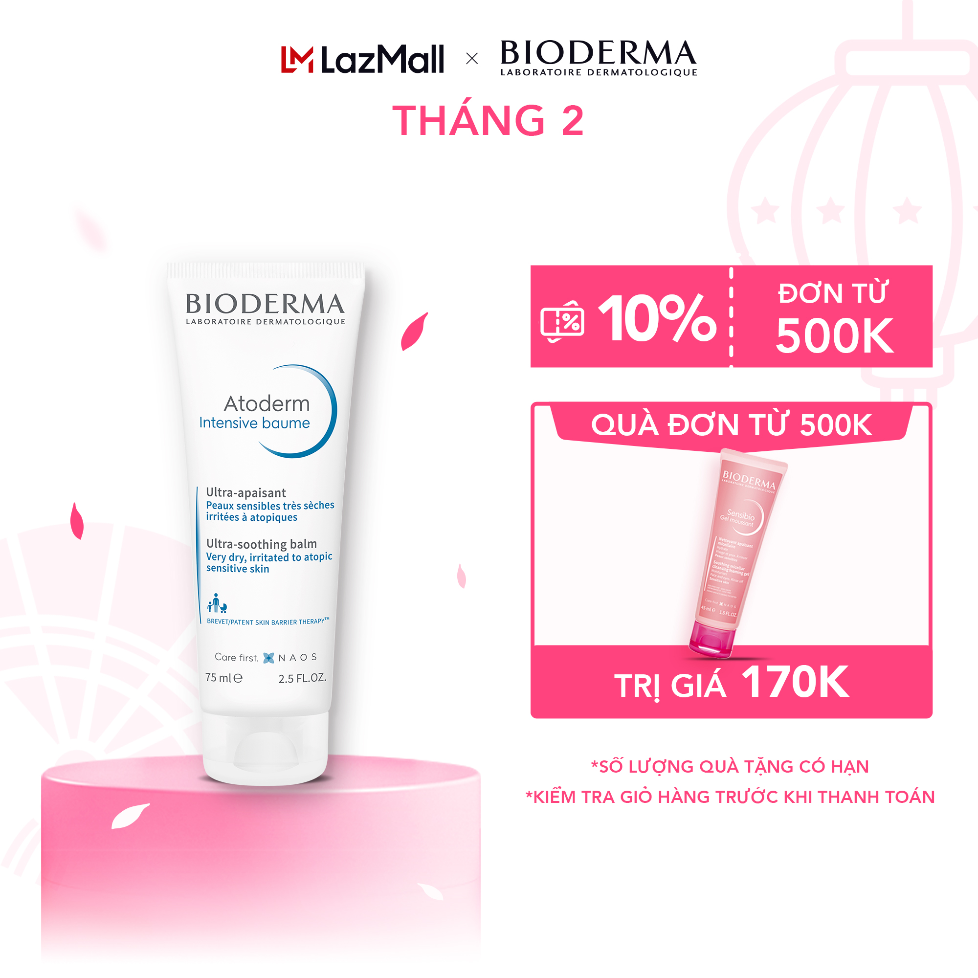 Kem dưỡng ẩm chuyên sâu cho da rất khô và viêm da cơ địa Bioderma Atoderm