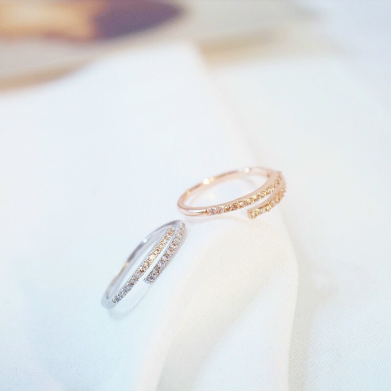 Nhẫn Zircon Thời trang nữ Nz1 đính cườm - Free Size bv33( Hàng Chuẩn )