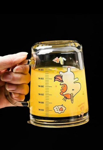 Ly Thủy Tinh Có Nắp Chia Vạch Ml