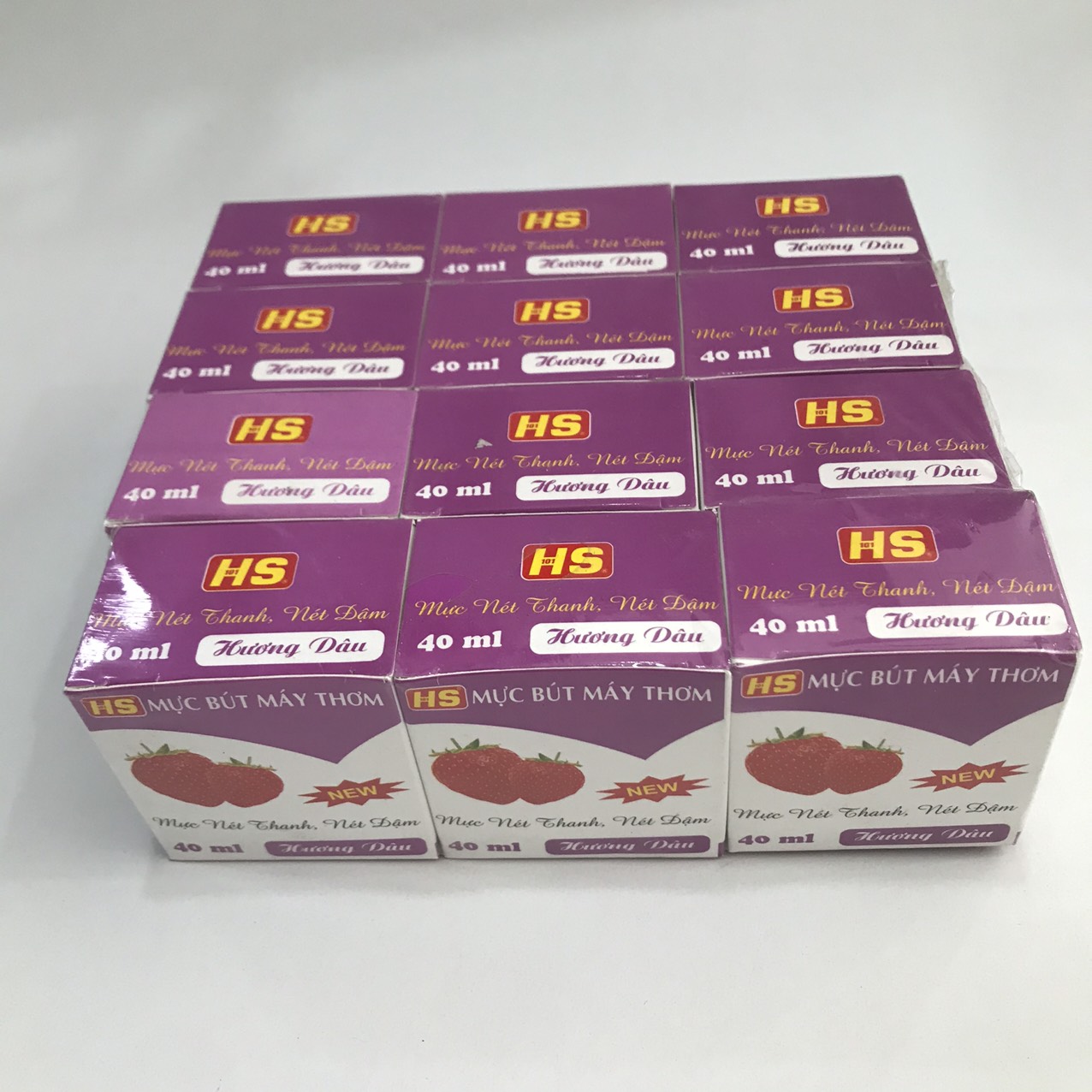 [HCM]Mực dâu (mực trái dâu) tím HS bơm viết máy hủ nhựa
