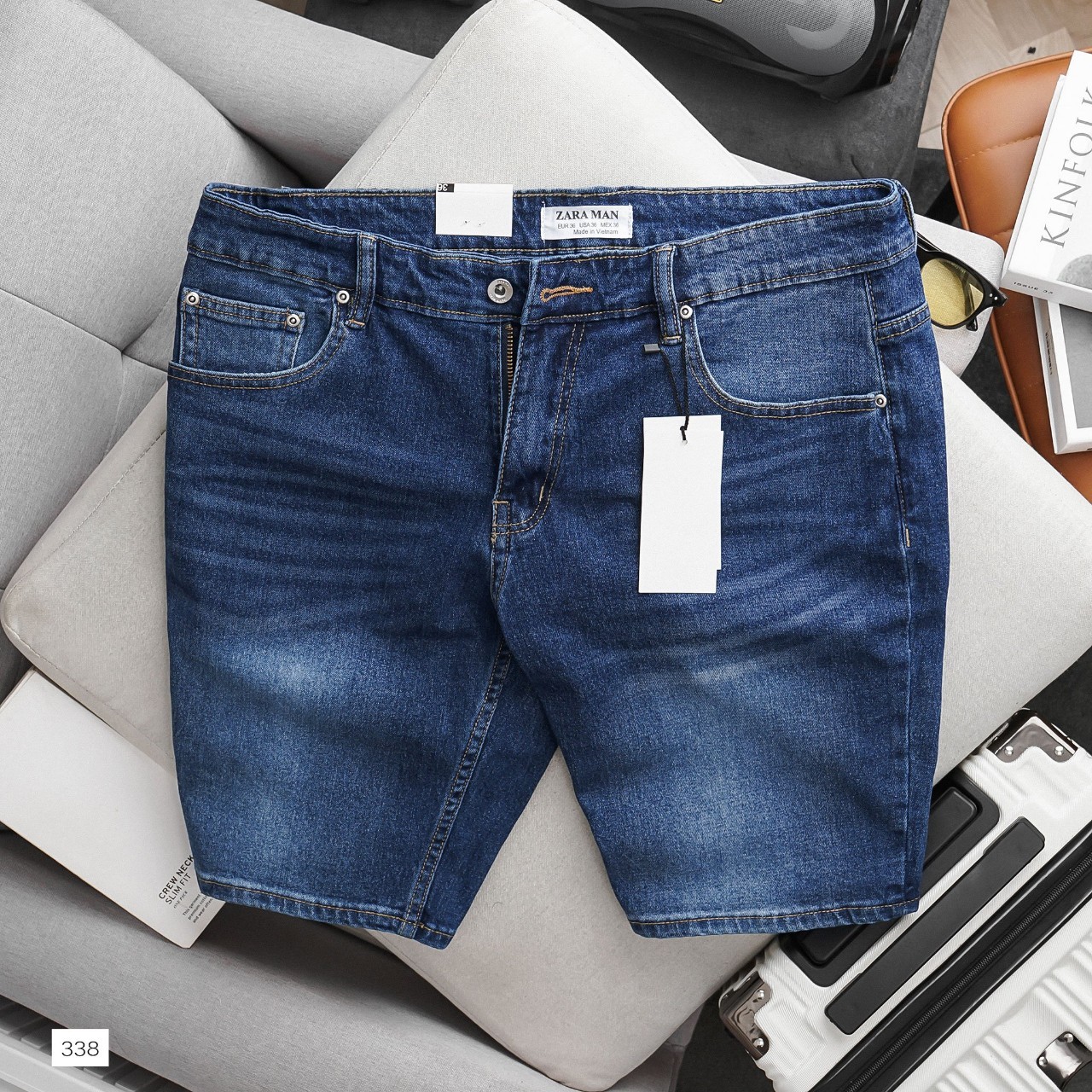 Quần short jean tông xanh bigsize nam 80-130kg