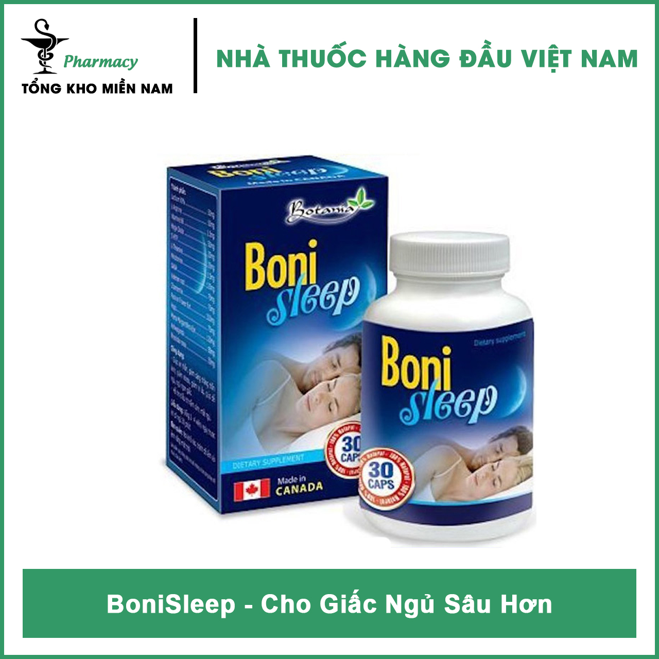 Bonisleep - hộp 30 viên - cho giấc ngủ sâu hơn