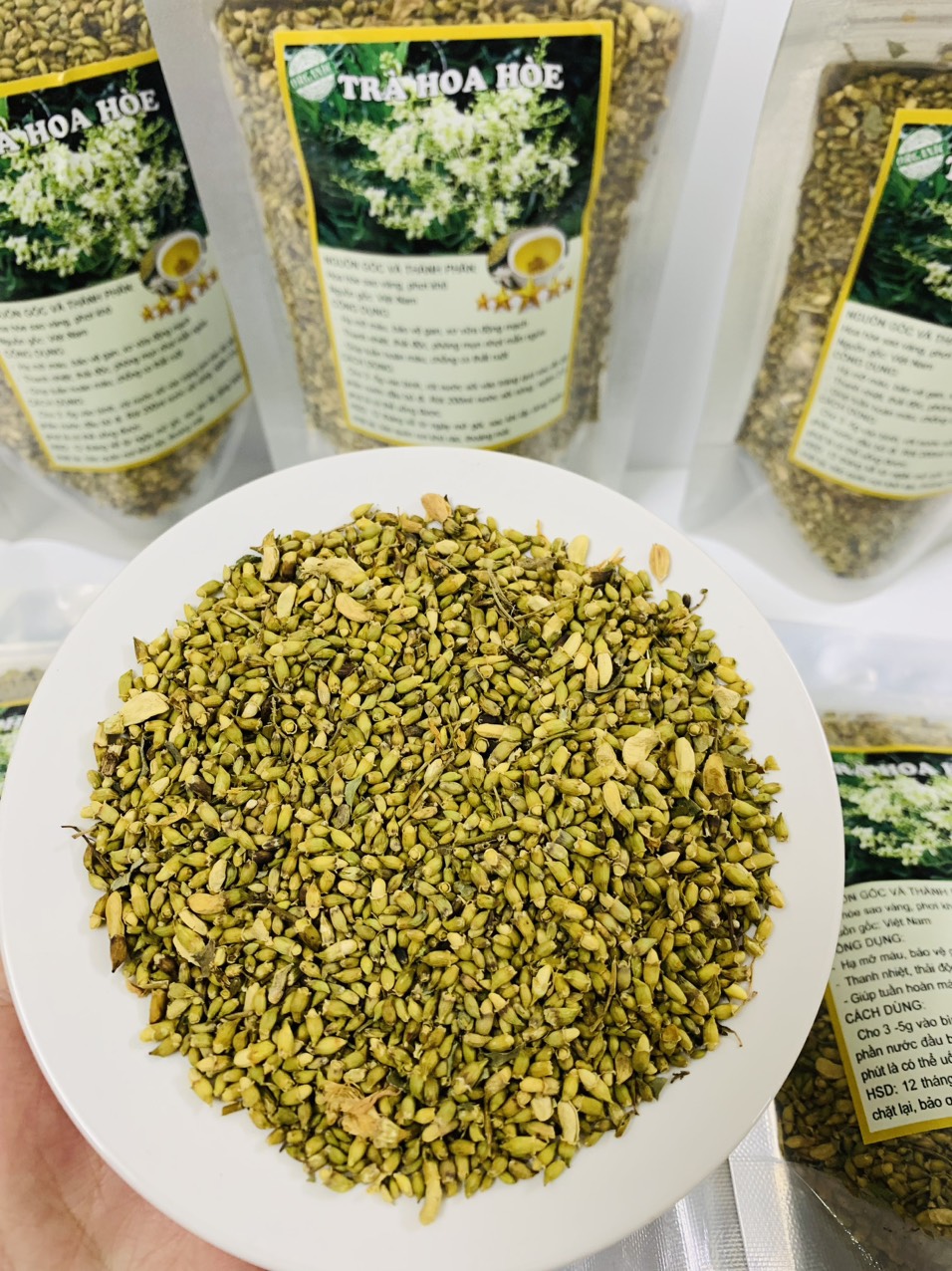 200G Nụ hoa hòe sao vàng phơi khô, trà hoa hòe loại 1, trà thảo dược cao cấp, tốt cho mọi người, trà thảo dược