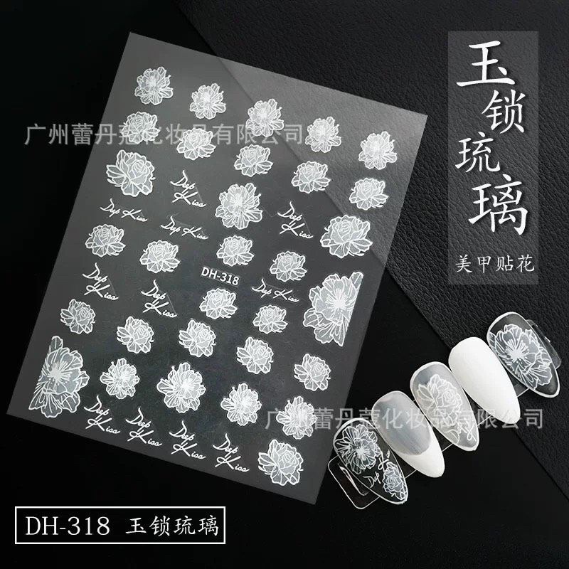 Sticker hình dán móng Hoa 3D các mẫu HOT siêu đẹp