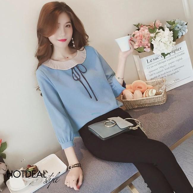 [HCM]Áo kiểu Selina dập ly cổ
