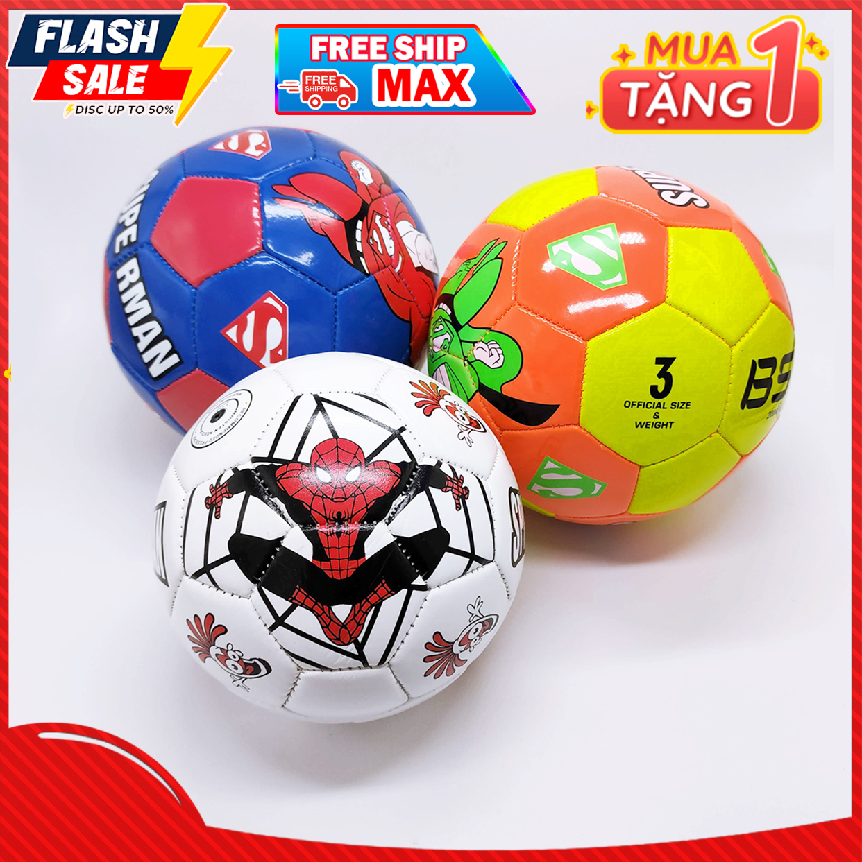 Quả Bóng Đá Trẻ Em trẻ em - quả bóng đá mini cho bé - Trái banh nhỏ cho bé - Trái banh cho trẻ em - quả bóng da cho bé - đồ chơi bóng đá trẻ em - quả bóng người nhên siêu nhân cho bé - đồ chơi hoạt động cho bé - đồ chơi đá banh
