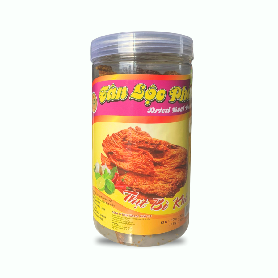 Dried Meat Chunks in Large Jar 250g Rich and Delicious Flavor