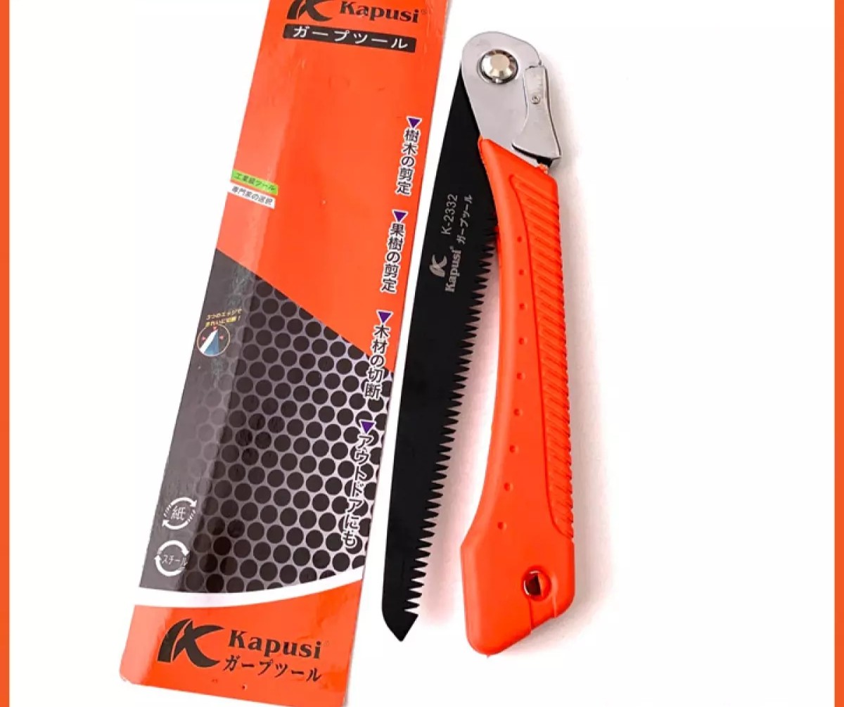 [HCM]Cưa cây kiểng cưa gỗ xếp gọn KAPUSI NHẬT BẢN chiều dài lưỡi cưa 270mm, chất liệu thép SK5 tay bọc nhựa cầm chắc chắn chống trơn trượt , nhỏ gọn tiện dụng cho đi chơi du lịch cắm trại - Cửa Hàng Nam