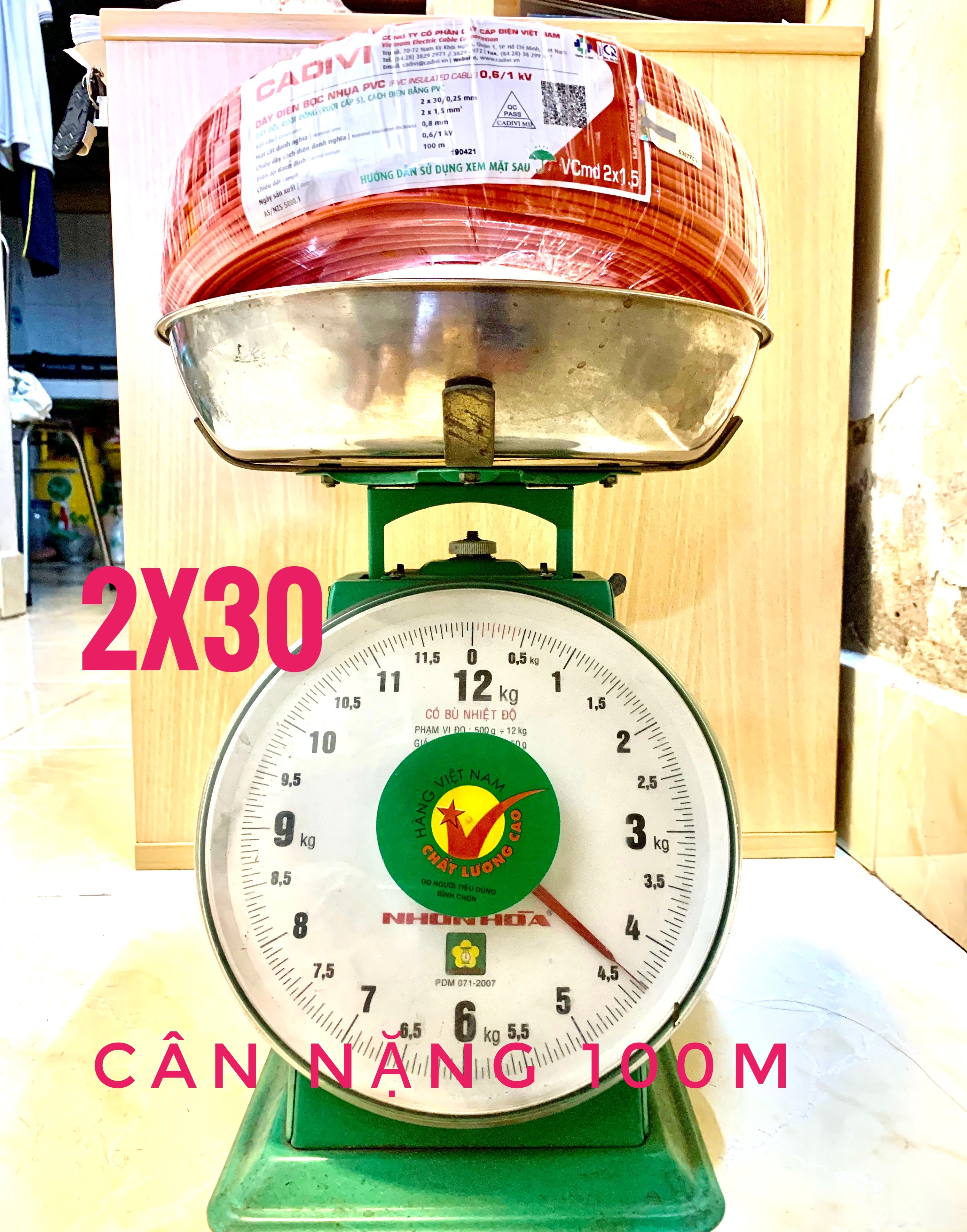 [HCM]50m dây điện đôi 2x30 cadivi