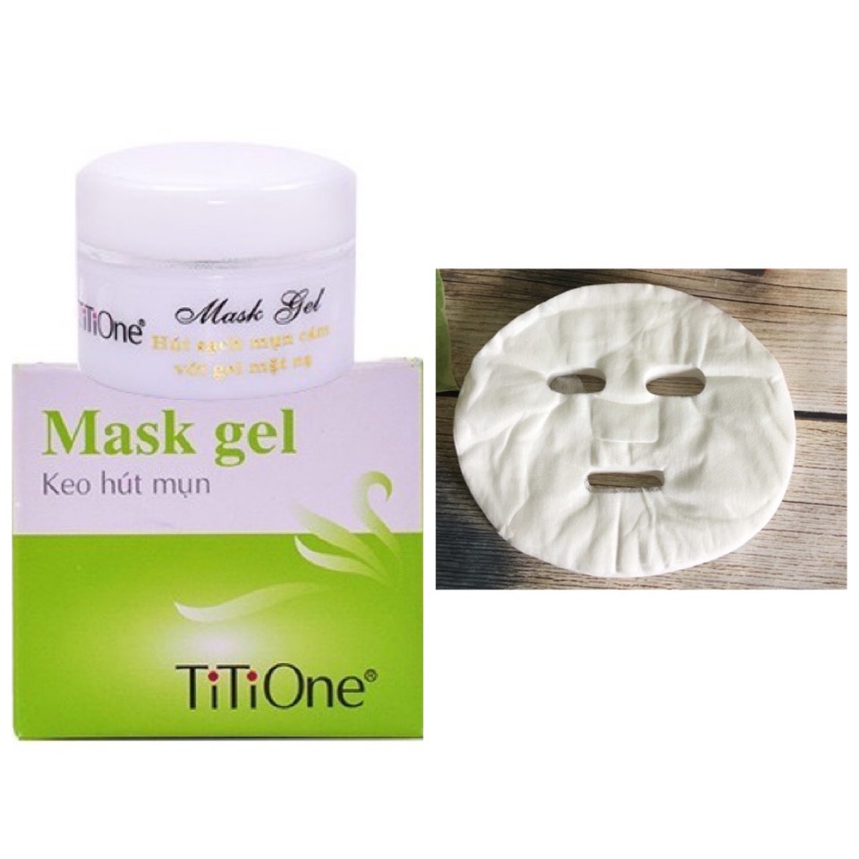 Combo 10 miếng mặt nạ khô+ 1 hũ lột mụn titione 15gr