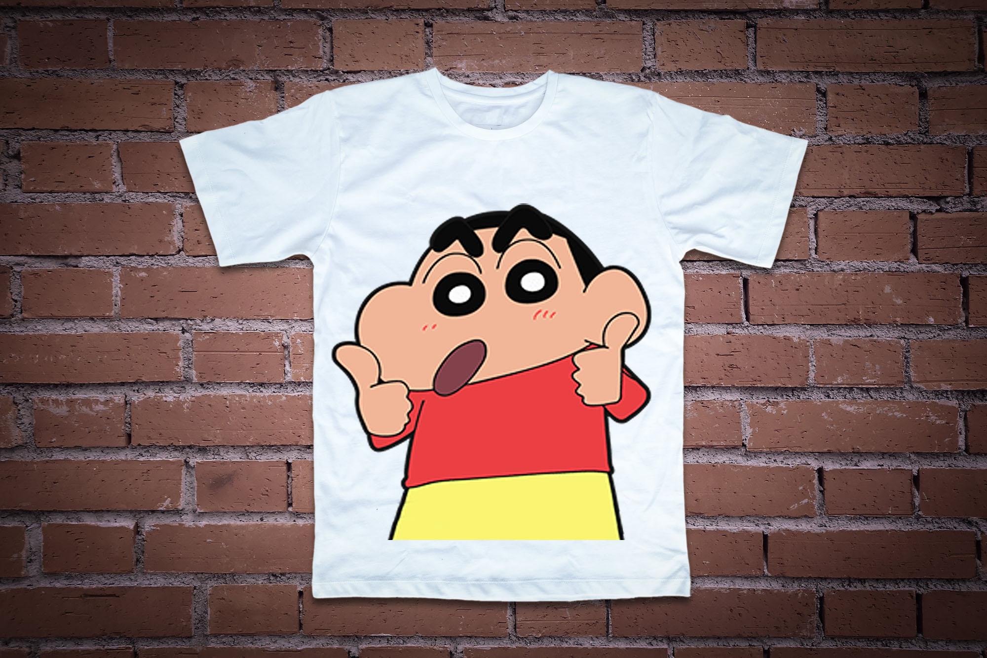 Áo thun in hình shin cartoon ngộ nghĩnh