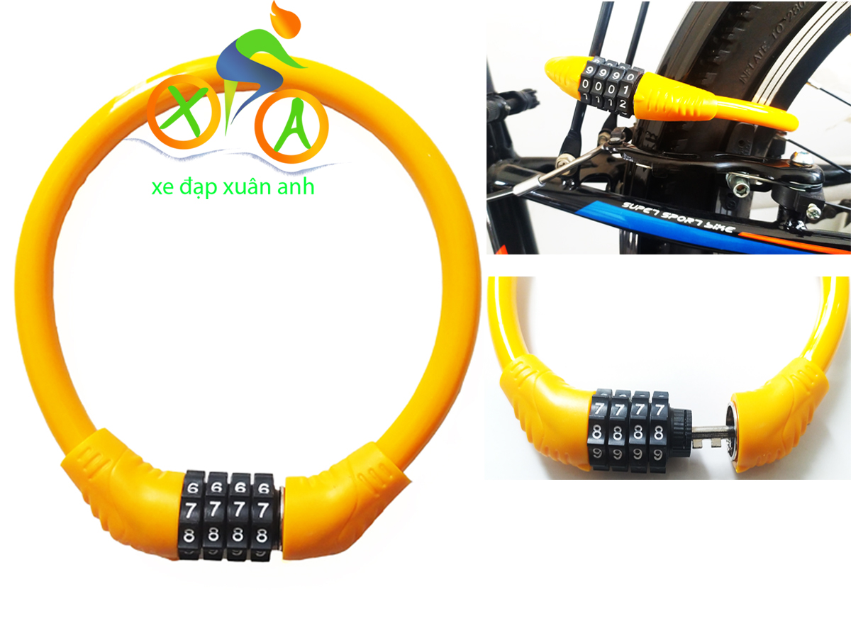 Khóa dây 4 số chống trộm xe đạp