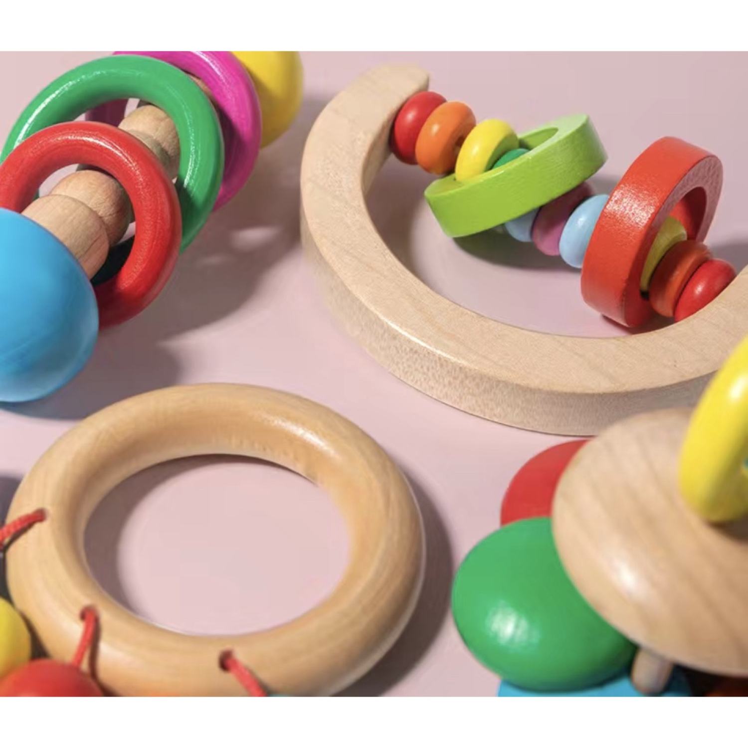 Set 4 món lục lạc gỗ cho bé - Đồ chơi trẻ sơ sinh MH: 9000000285