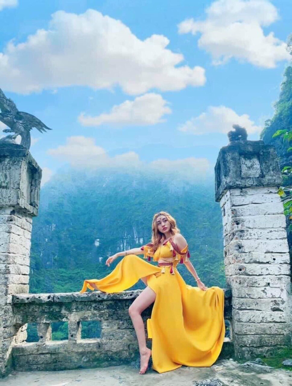 [HCM]Đầm maxi biển thổ cẩm phong cách boho