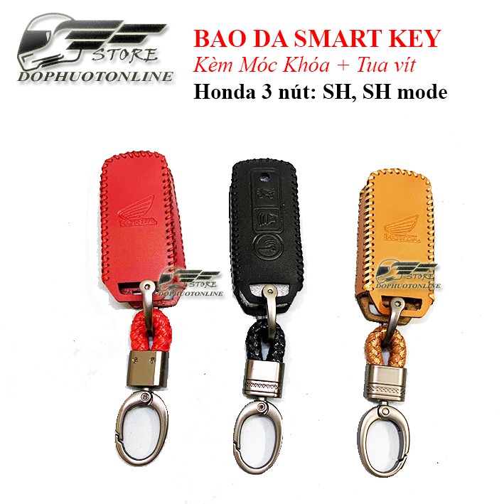 Bao da smartkey kèm móc khóa cho sh, lead, air blade, vario