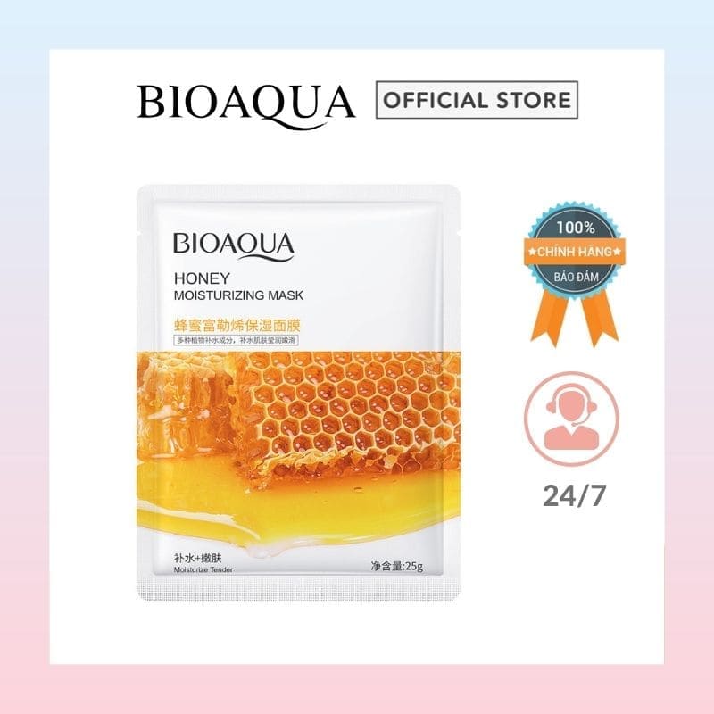 [Combo 2]Mặt nạ giấy dưỡng da Mật ong Bioaqua dưỡng ẩm trắng da hương trái cây nội địa trung Bioaqua store