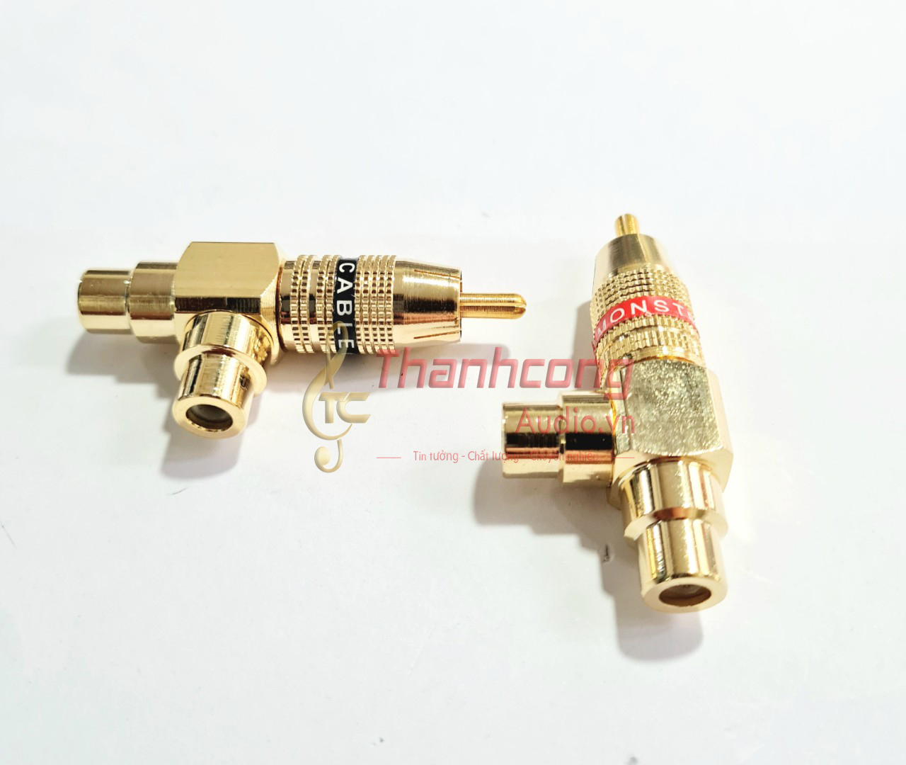 Đầu jack chia AV/RCA/Video 1 ra 2 Monster (Chữ T - giá bán 2 chiếc)