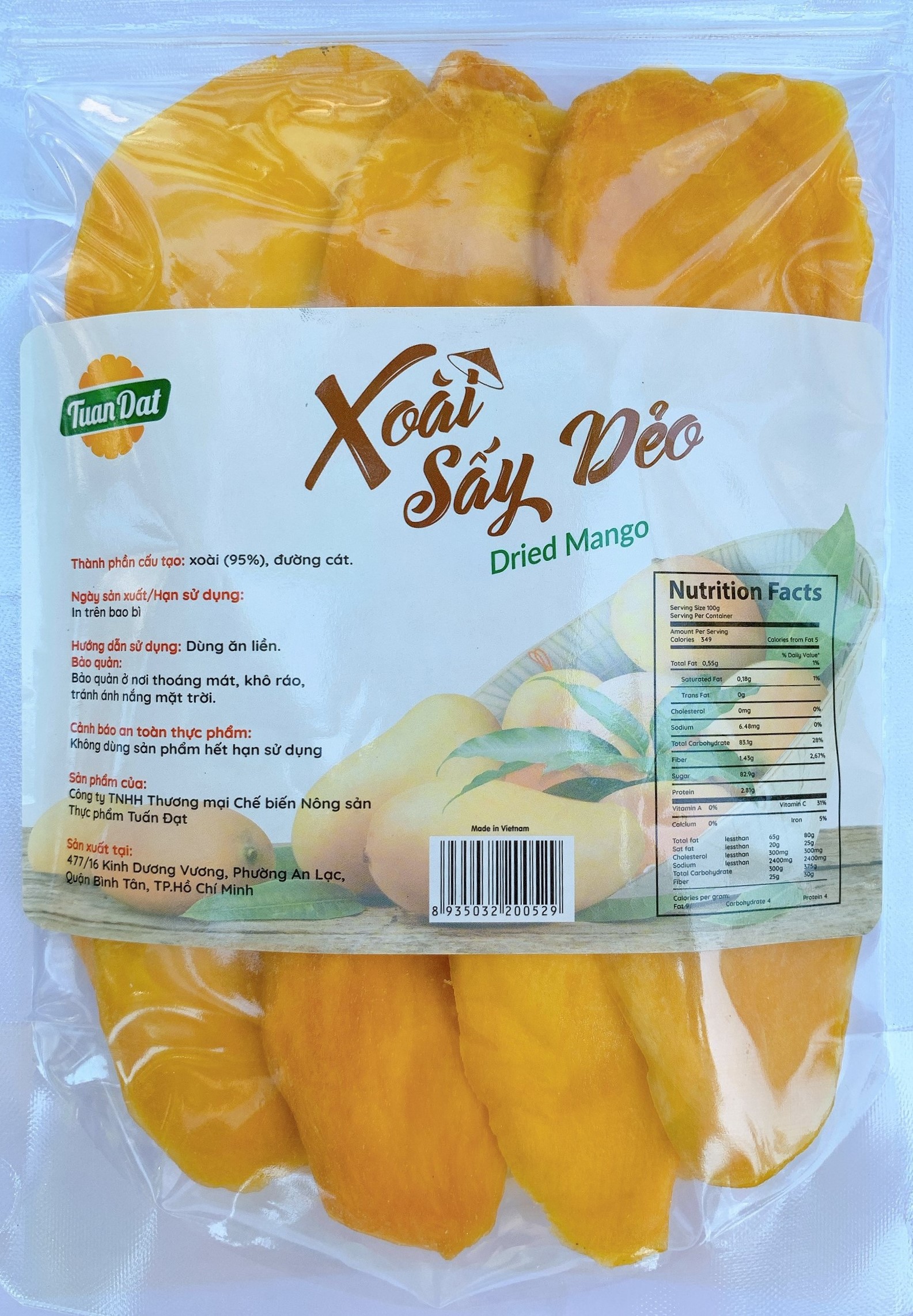 [HCM]Xoài Sấy Dẻo 500g