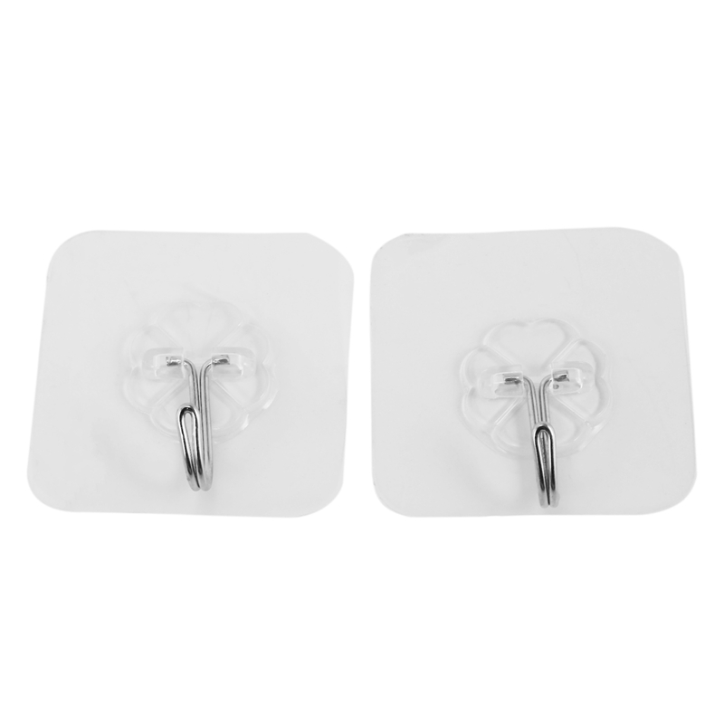Strong Transparent Suction Cup Sucker Wall Hooks Hanger for Kitchen Bathroom Home (2)