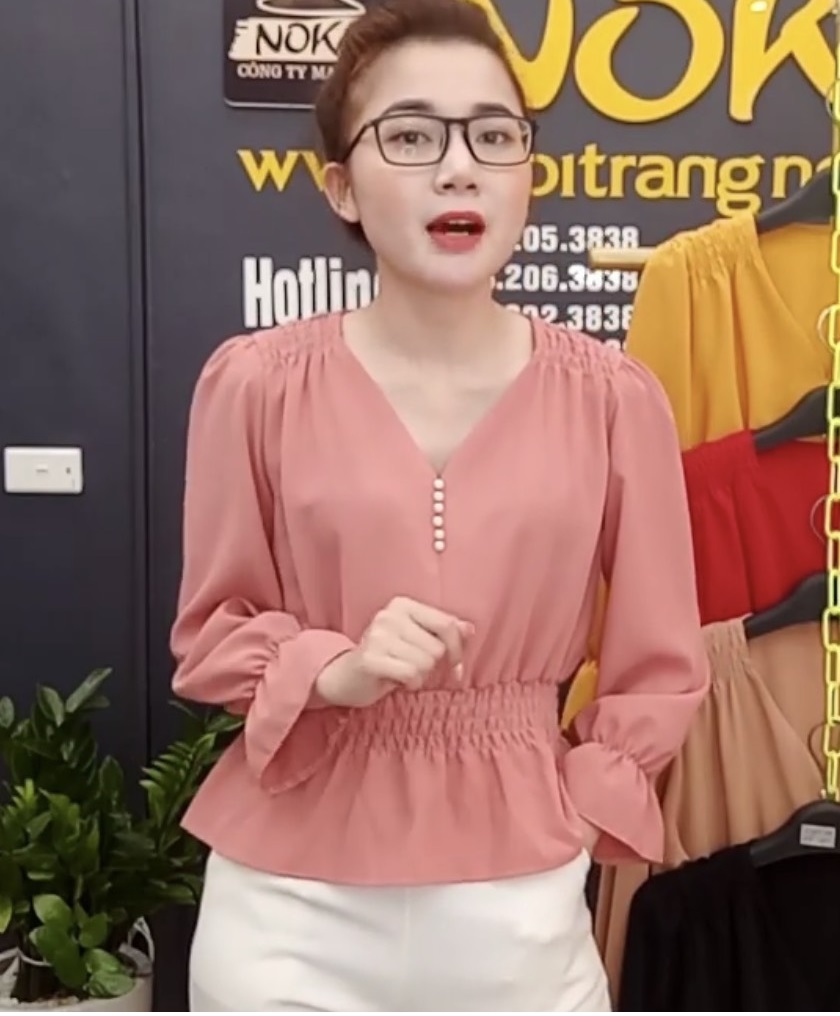 Áó Sơ Mi  Dài Tay Đính Ngọc