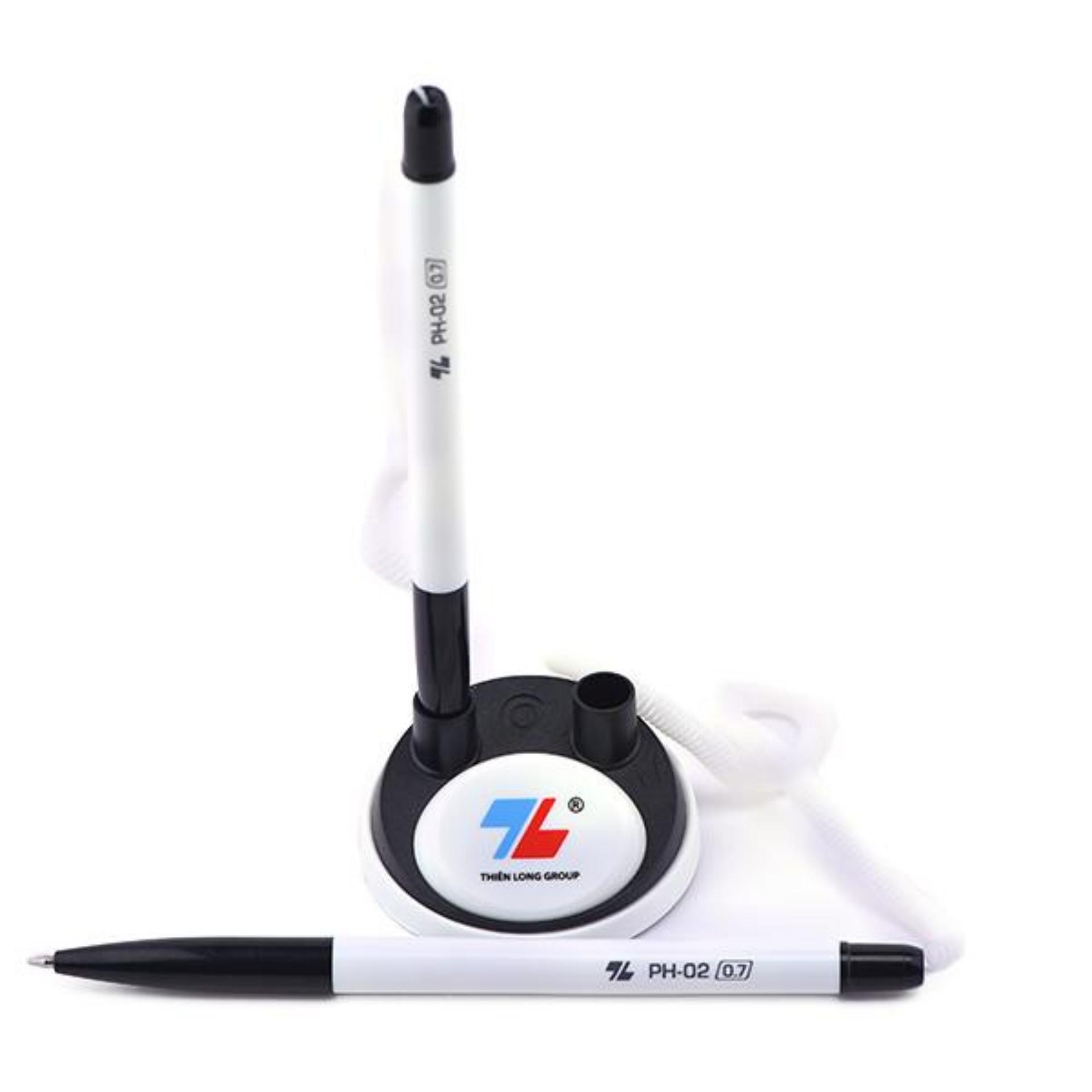 Combo 5/10/20 Bút đế cắm Thiên Long PH-02 - đầu bút 0.7mm - mực Xanh - KHÔNG CHẢY MỰC KHI CẮM ĐỨNG