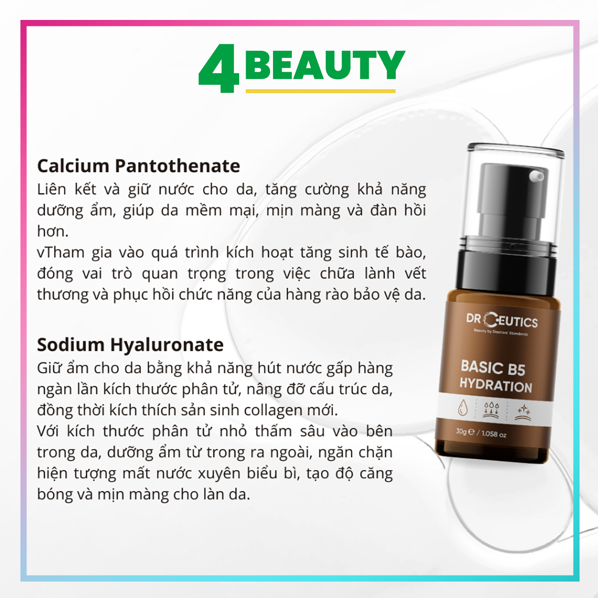 Tinh chất dưỡng Serum B5 Hydration DrCeutics Cho Da Dầu Mụn - Serum DrCeutics B5