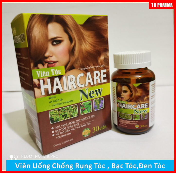 Viên uống giảm nguy cơ rụng tóc , bạc tóc hair care new thành phần từ thảo dược cao hà thủ ô giúp mọc tóc , tóc chắc khỏe ,giảm nguy cơ rụng tóc , bạc tóc -hộp 30 viên